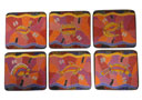 Aboriginal Art Coasters - Assorted Animals (Set of 6)