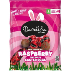 Darrell Lea Milk Chocolate Raspberry Easter Eggs (110g)