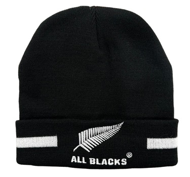 All Blacks Fern Beanie folded