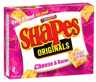 Arnotts Shapes - Cheese & Bacon (180g)