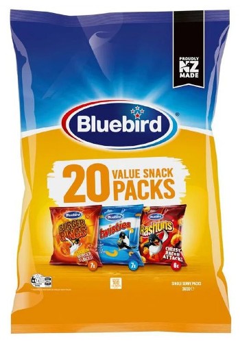 Bluebird 20 Value Snack Packs (360g)