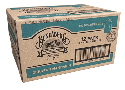 Bundaberg Dekopon Mandarin - Australian Import (12 x 375ml bottles)