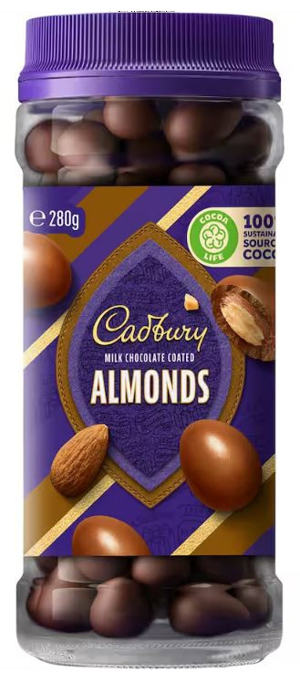 Cadbury Milk Chocolate Coated Almonds (280g)
