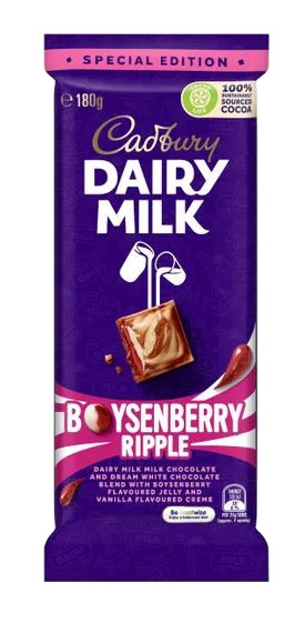 Cadbury Dairy Milk Boysenberry Ripple (180g)