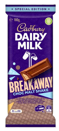 Cadbury Dairy Milk Breakaway Choc Malt Shake (180g)