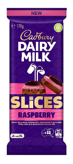 Cadbury Dairy Milk Slices Raspberry Block (178g)
