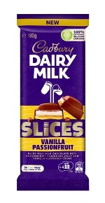 Cadbury Dairy Milk Slices Vanilla Passionfruit (180g)