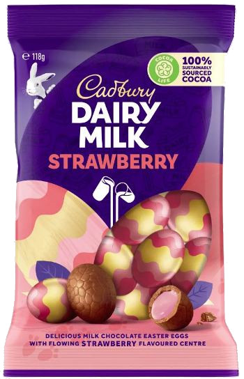 Cadbury Dairy Milk Strawberry Egg Bag (118g)