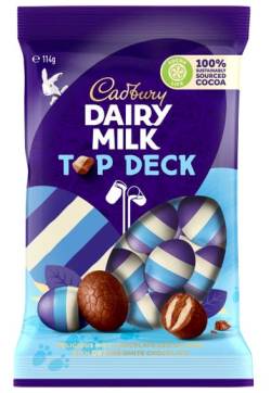 Cadbury Top Deck Chocolate Easter Egg Bag (114g)