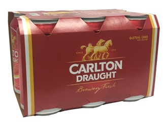 Carlton Draught (6 x 375ml Cans)