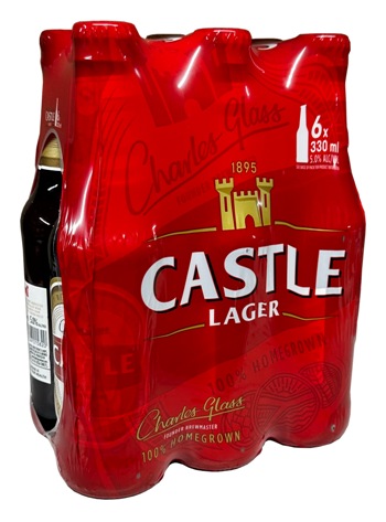 Castle Lager (6 x 330ml Bottles)