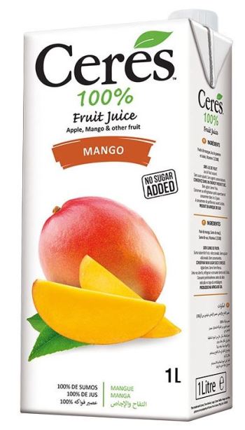 Ceres Tetra 100% Fruit Juice - Mango (1lt)