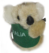 Clip-on Koala - I Love Australia Key Ring (Brown)