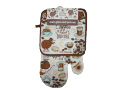 Oven Mitt & Pot Set - Coffee Kiwis