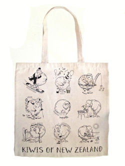 Cotton Bag Busy Kiwis