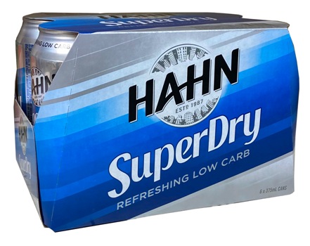 Hahn Super Dry (6 x 375ml Cans)