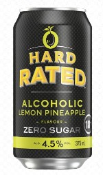 Hard Rated - Alcoholic Lemon & Pineapple Zero Sugar (375ml Can)