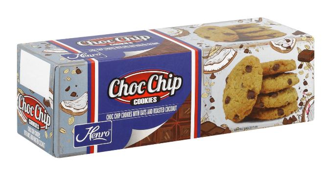 Henro Choc Chip Cookies - Oats and Roasted Coconut (160g)