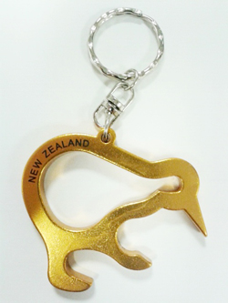 Keyring Bottle Opener Kiwi Gold