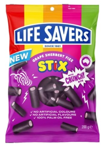 Lifesavers Grape Sherbert Fizz Stix (200g)