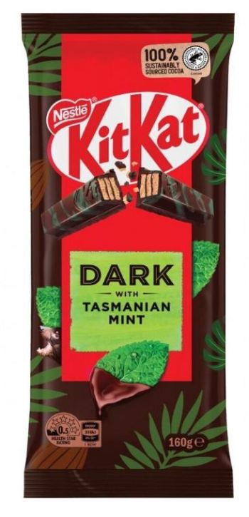 Nestle KitKat Dark with Tasmanian Mint Block  (160g)