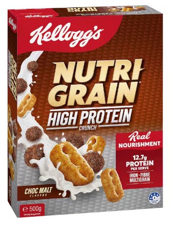 Kelloggs Nutri Grain - High Protein - Choc Malt (500g)