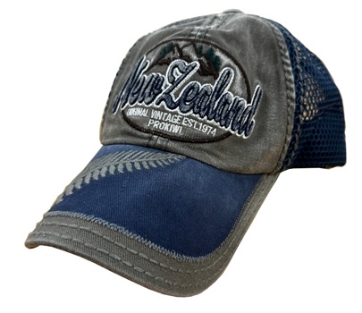 Cap - New Zealand Vintage Blue/Grey