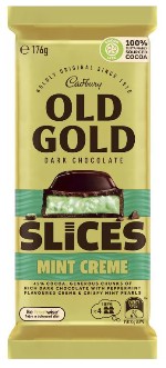 Cadbury Old Gold Dark Chocolate Slices Mint Creme (176g)