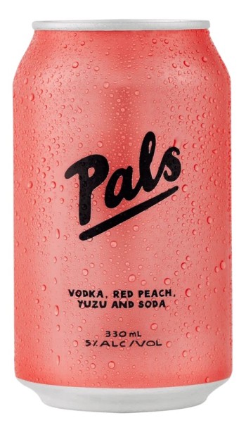 Pals Vodka, Red Peach, Yuzu and Soda (330ml Can)