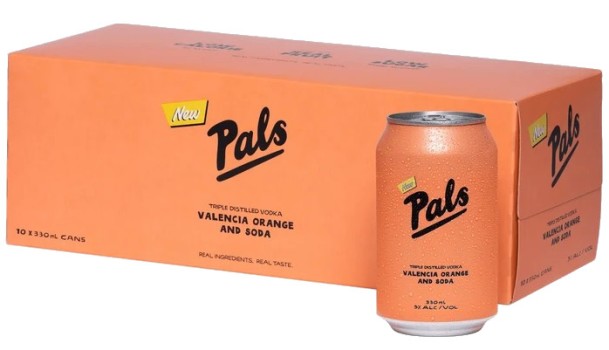 Pals Vodka, Valencia Orange and Soda (10 x 330ml Cans)