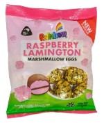 Rainbow Marshmallow Raspberry Lamington Eggs  (320g)