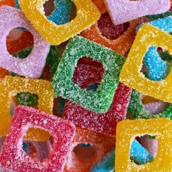 Rainbow Sour Squares (1kg)