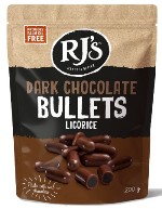 RJs Dark Chocolate Licorice Bullets (200g)