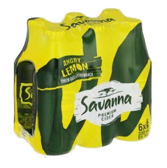Savanna Cider Angry Lemon (6 x 330ml Bottles)