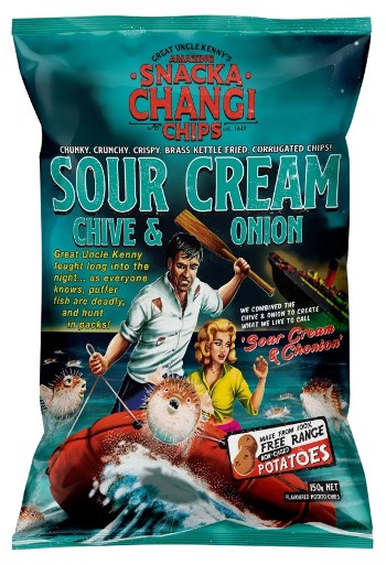 SnackaChangi Chips - Sour Cream Chive & Onion (150g)