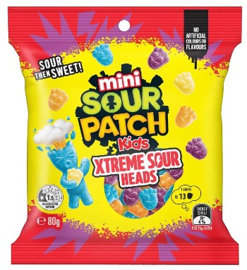 Mini Sour Patch Kids - Xtreme Sour Heads (80g)