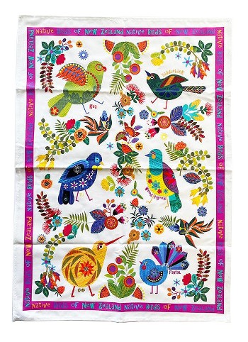 Tea Towel - Retro Birds