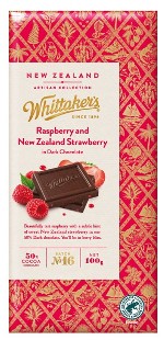Whittakers Artisan Collection - Raspberry and New Zealand Strawberry (100g)