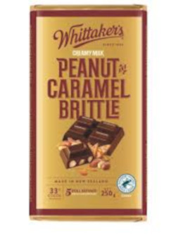 Whittakers Peanut and Caramel Brittle Block (250g)