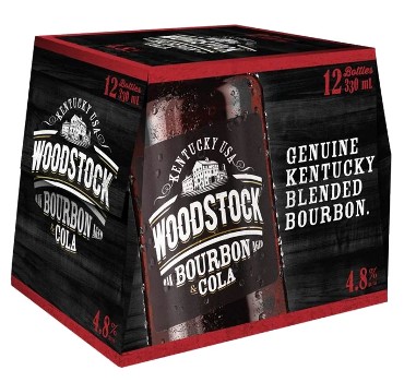 Woodstock Bourbon & Cola (12 x 330ml bottles)